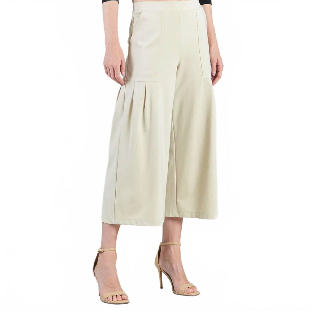 NEW CLARA SUNWOO pleated gaucho pocket pant in khaki